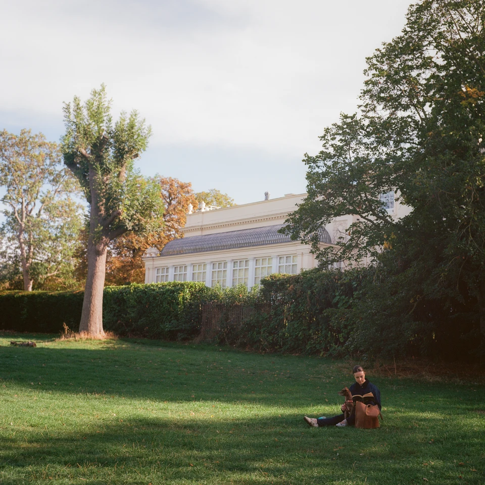 Reading on the lawn